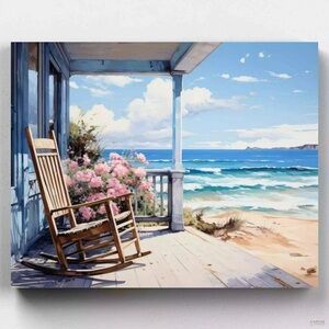 Coastal Calm Canvas By Numbers Paint by Numbers Intermediate Paint Kit 20X24"